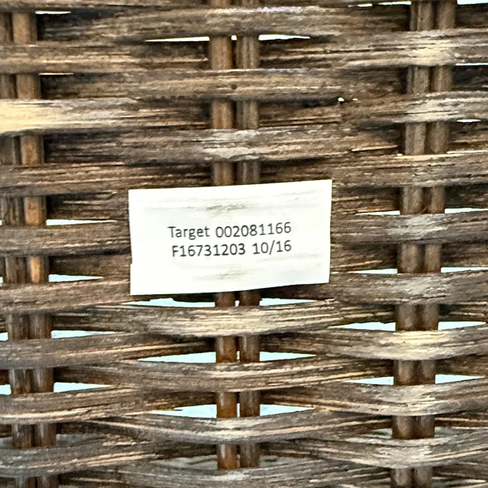 Threshold Large Brown Wicker Storage Basket with optional cream liner 11 x15 x13